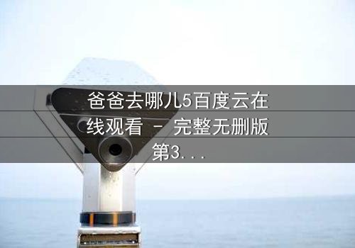 爸爸去哪儿5百度云在线观看 - 完整无删版第3集 - 父子温情与挑战的终极考验