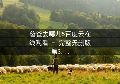 爸爸去哪儿5百度云在线观看 - 完整无删版第3集 - 父子温情与成长挑战的终极碰撞